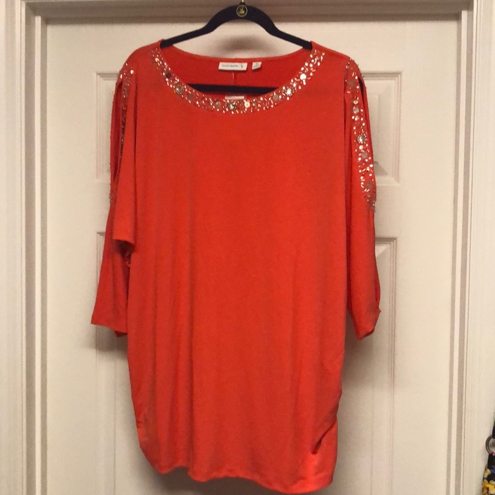 Orange ornate top